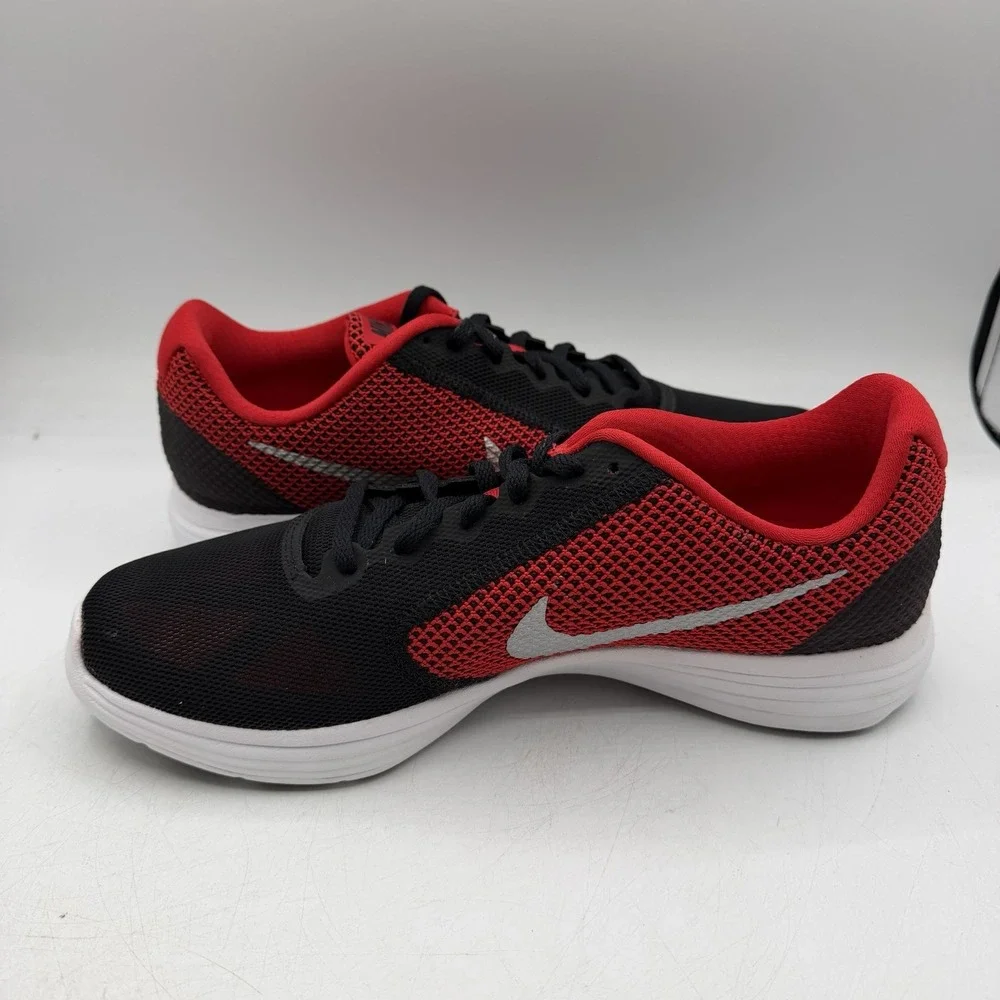 Nike Revolution 3 Running Shoes Mens 9.5 Black/University Red Sneaker 819300-600